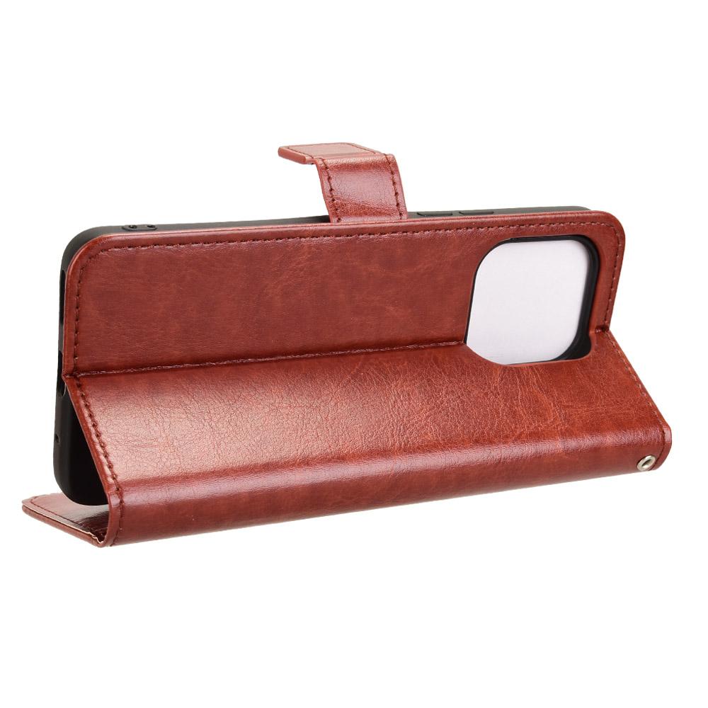 Для Umidigi G6 Чехол Кожаный бумажник с текстурой Crazy Horse Чехол для телефона со шнурком