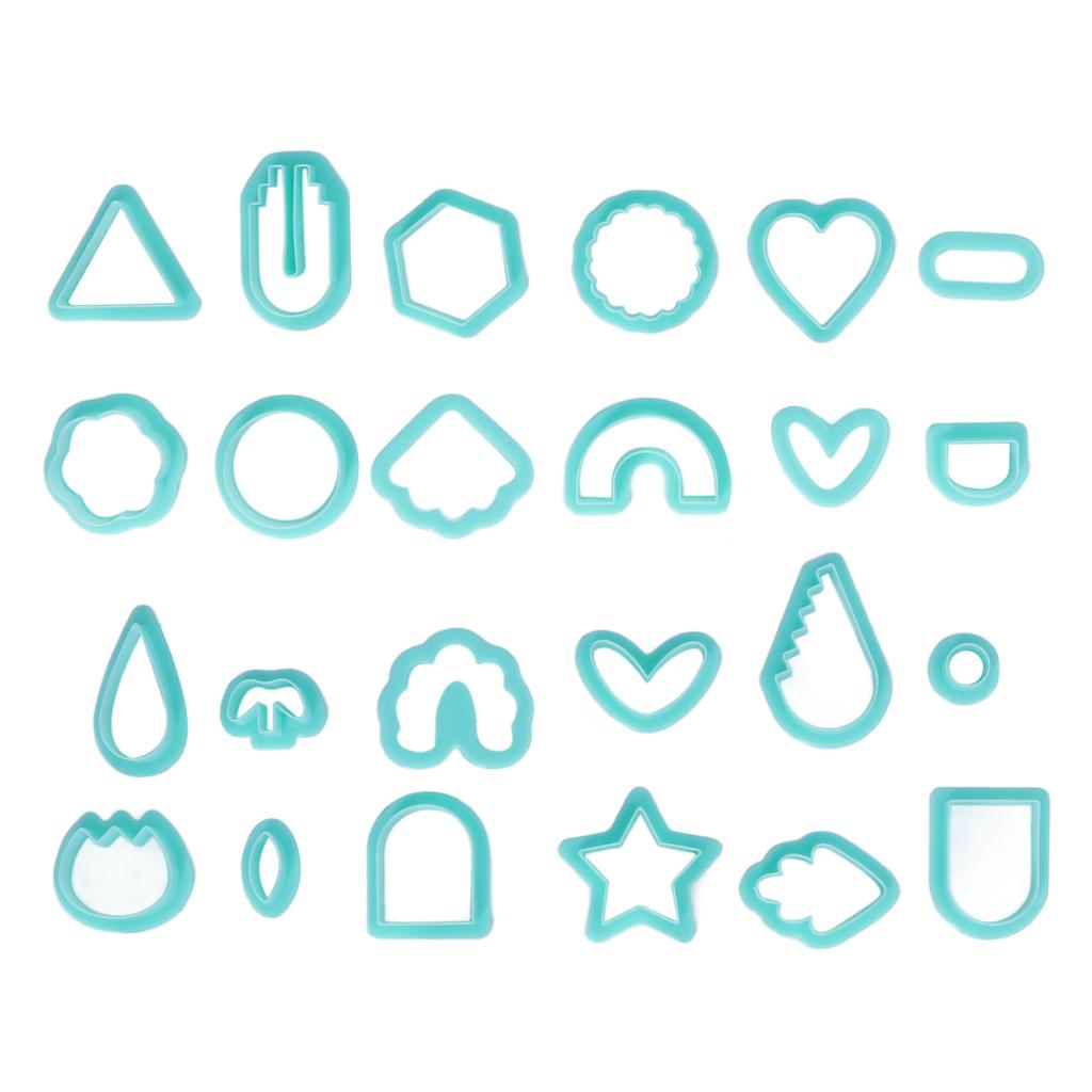 24 шт., резцы для полимерной глины, различные формы, сделай сам, ручная работа, ювелирные изделия, серьги, инструменты для изготовления форм, фрезы