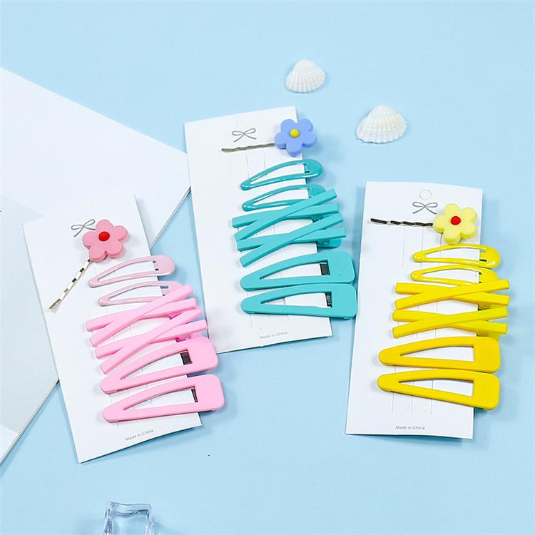 7PCS/SET Women Girls Cute Candy Colors Hairpins Sweet Barrettes Flower Hair Clips Fashion Hair Accessories