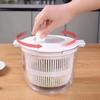 2 in 1 Salad Spinner Salad Dryer Multifunctional Large Capacity Vegetable Dehydrator Drainer Household Food Strainer