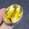 Citrine Gemstone Handmade 925 Steling Silver Gift Jewelry Ring Size 7.5 f2C27