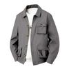 Men S Solid Color Long Sleeve Workwear Waterproof Casual Jacket