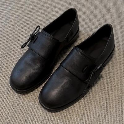 Новые осенние кожаные балетки 2025 Дизайнерские Уличные Универсальные Повседневные Женские Лоферы Лаконичные Удобные На Мягкой Подошве Женские Балетки