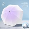 20 Bone Automatic Gradient Color Umbrella for Men Women Large 3 Fold Windproof,Waterproof Sunshade Sun UV Protection Umbrellas