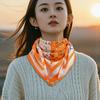 Luxury Design Magnetic Triangle Neck Protection Scarf For Women Cotton And Linen Scarf High-end Neck Scarf Spring Autumn Bandana