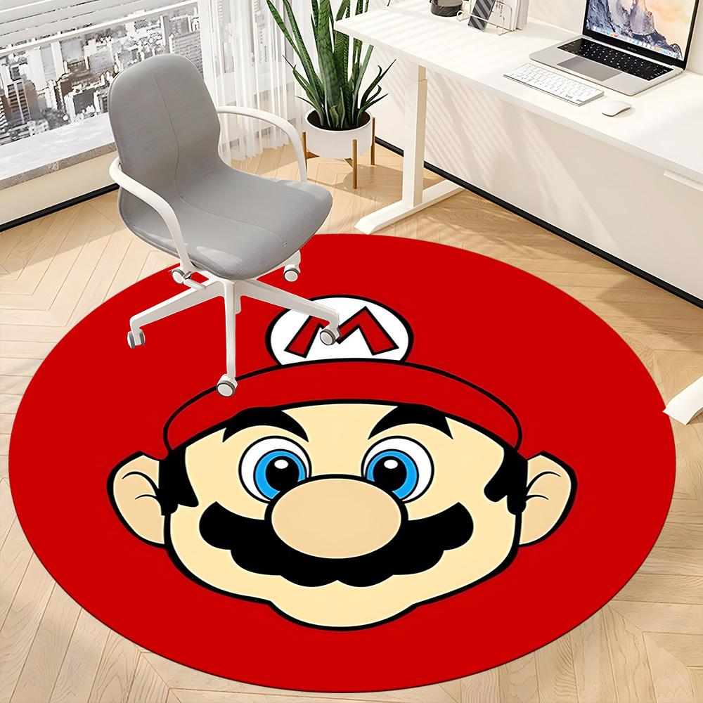 1 шт. Красный круглый ковер Марио для офиса, под офисные стулья, спальни, гостиной, домашний декор a0926030