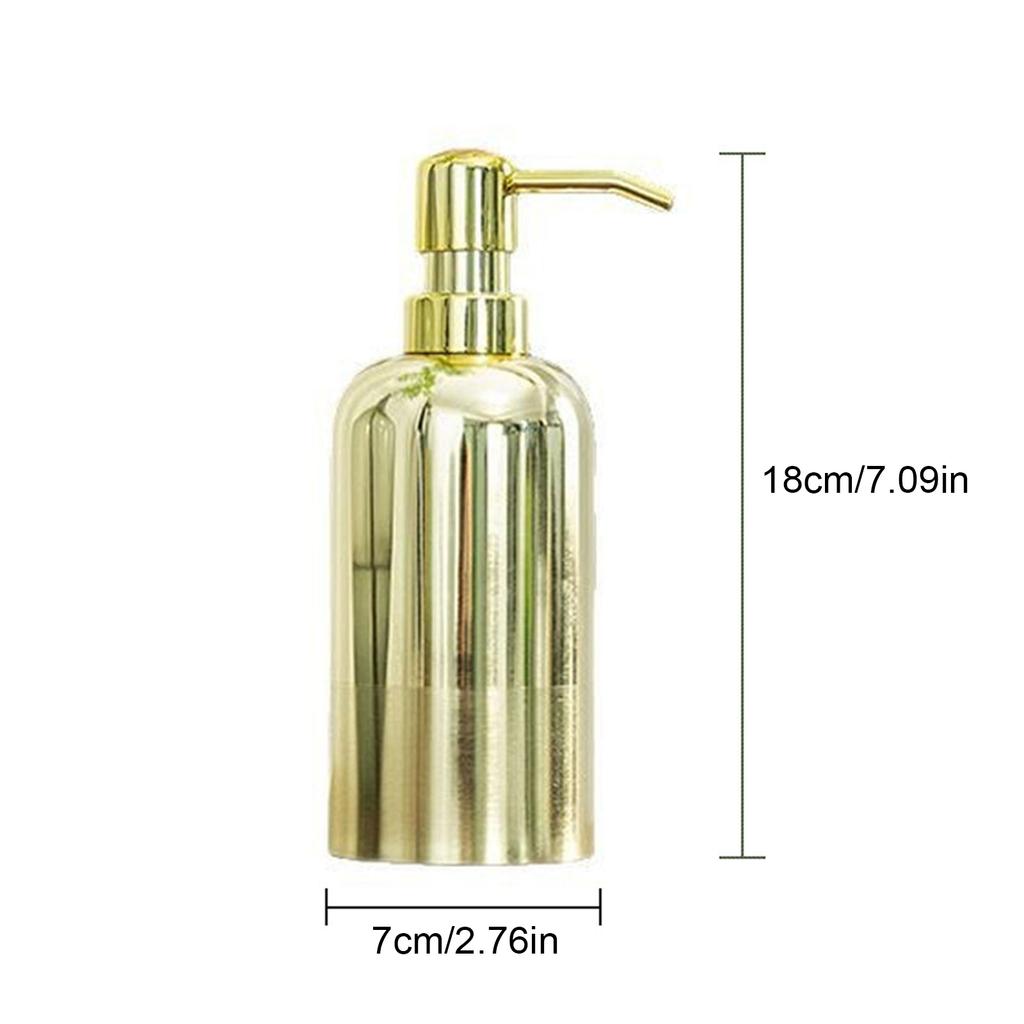 Современный роскошный дозатор для мыла из нержавеющей стали, металлическая бутылка с помпой, многоразового использования для ванной и кухни, 10,5 унций