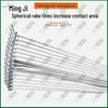 Mingji Stainless Steel Adjustable Telescopic 15-Tine Leaf Rake