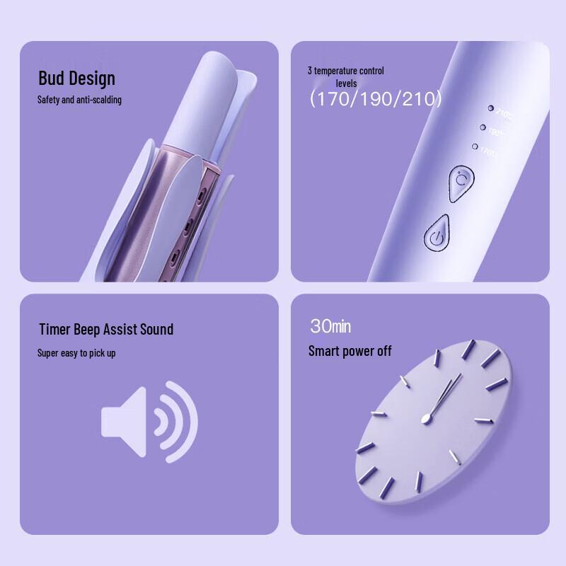 Lena Automatic Hair Curler with Negative Ions CN plug (adapter included)