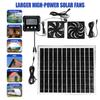 Solar Power Exhaust Fan Automatic Light Sensors Timer Mode Waterproof Cooling Fan For Coops Greenhouses Shed Ventilation