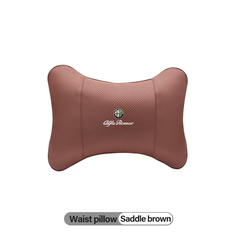 Car Stickers For Alfa Romeo High-quality Leather Car Seat Headrest Memory Foam Comfort Pillow Auto Interior For Alfa Romeo 4C 15