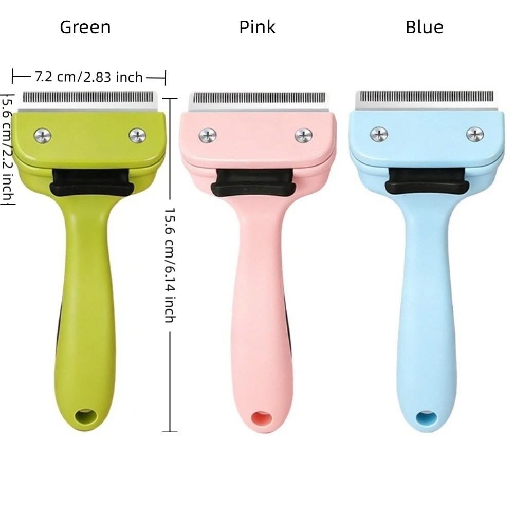 Anti-Slip Dog Hair Remover Portable Stainless Steel Pet Grooming Brush Comfort Grip Cat Cleaning Comb Pet Supplies