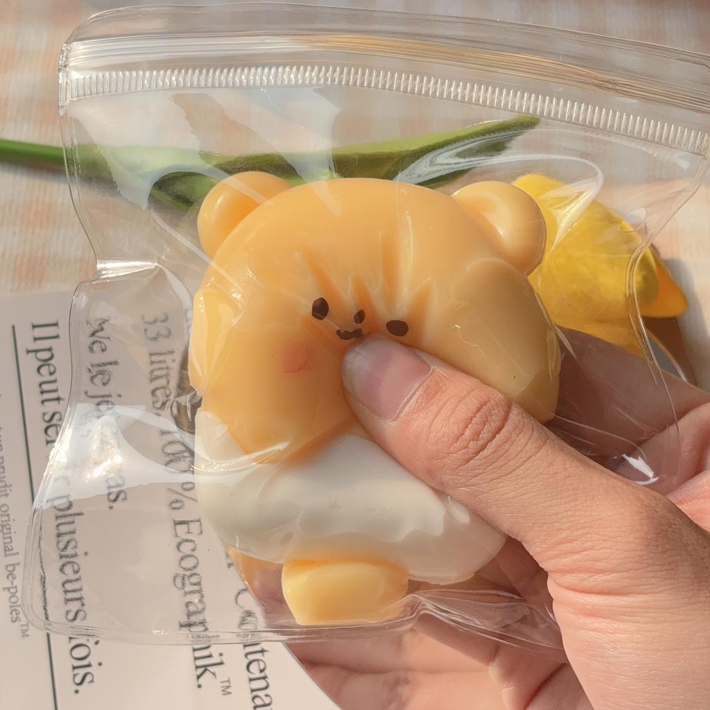 Мороженое-мишка Squishy Игрушка 1 шт., Большой Мягкий TPR Медленно Поднимающийся Мячик-Антистресс, Сенсорная Игрушка-Фиджет для Детей, Нетоксичный Подарок на День Рождения