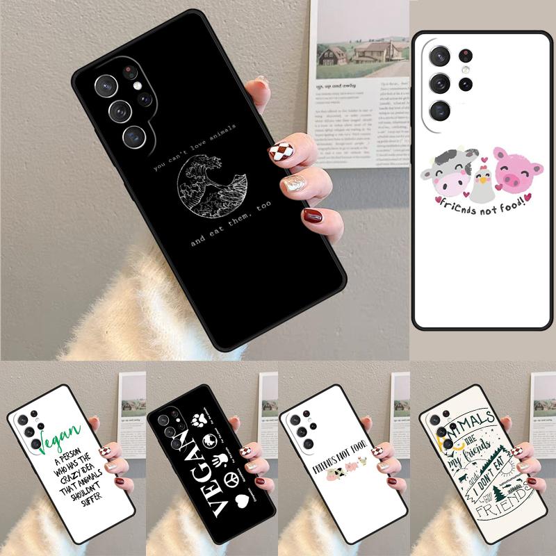Веганская цитата Фраза Веганство Чехол для телефона из ТПУ Для Samsung Galaxy note 10 pro S26 S25 S24 S23 S22 Ultra Plus S21 FE S20 Чехол