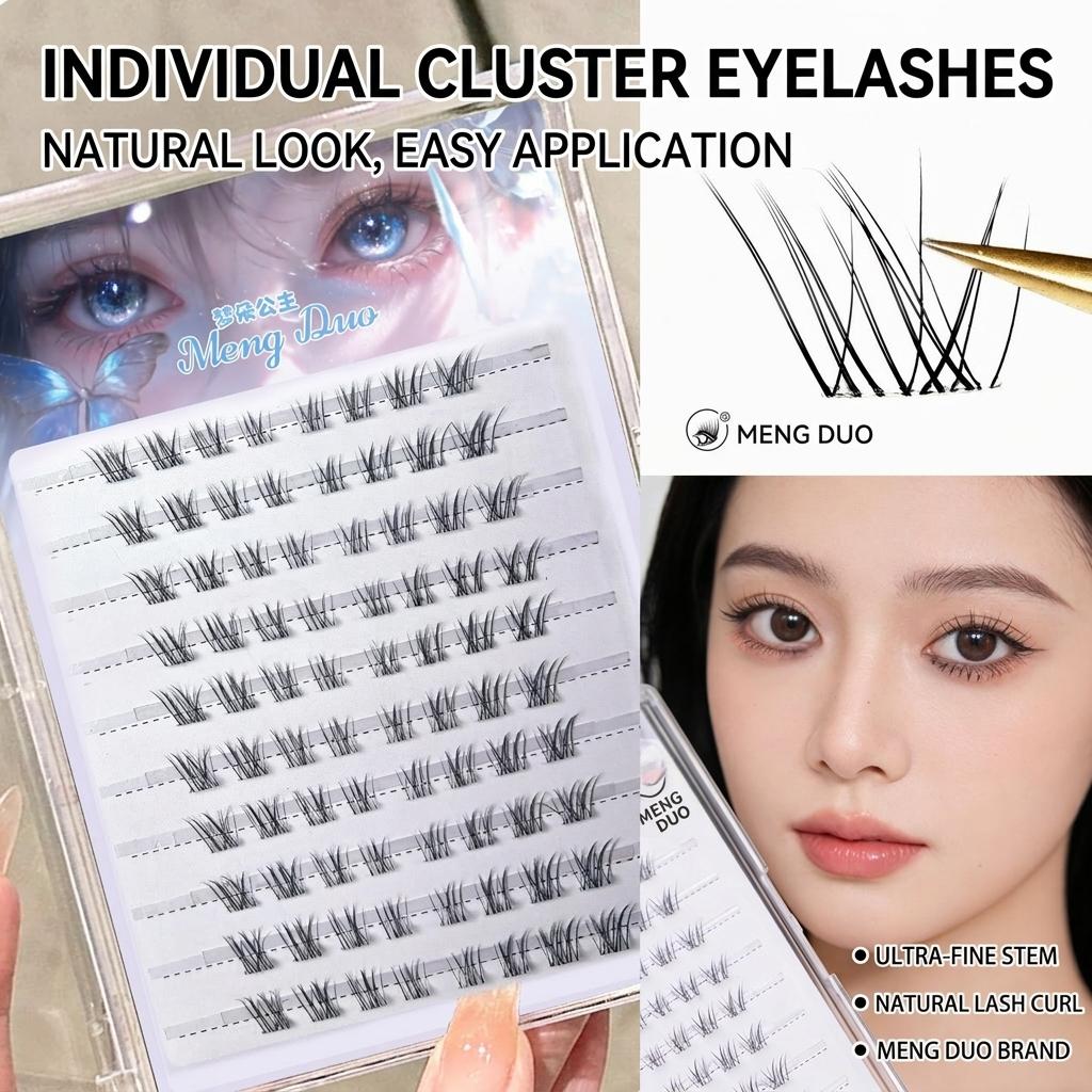 Mengduo Princess Small Chrysanthemum Lower Eyelashes Transparent Stem Lightweight Natural