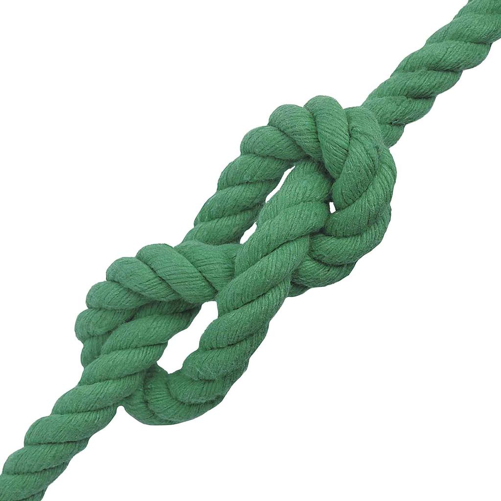 Cotton Rope 16 mm 25 m Green 100percent Cotton