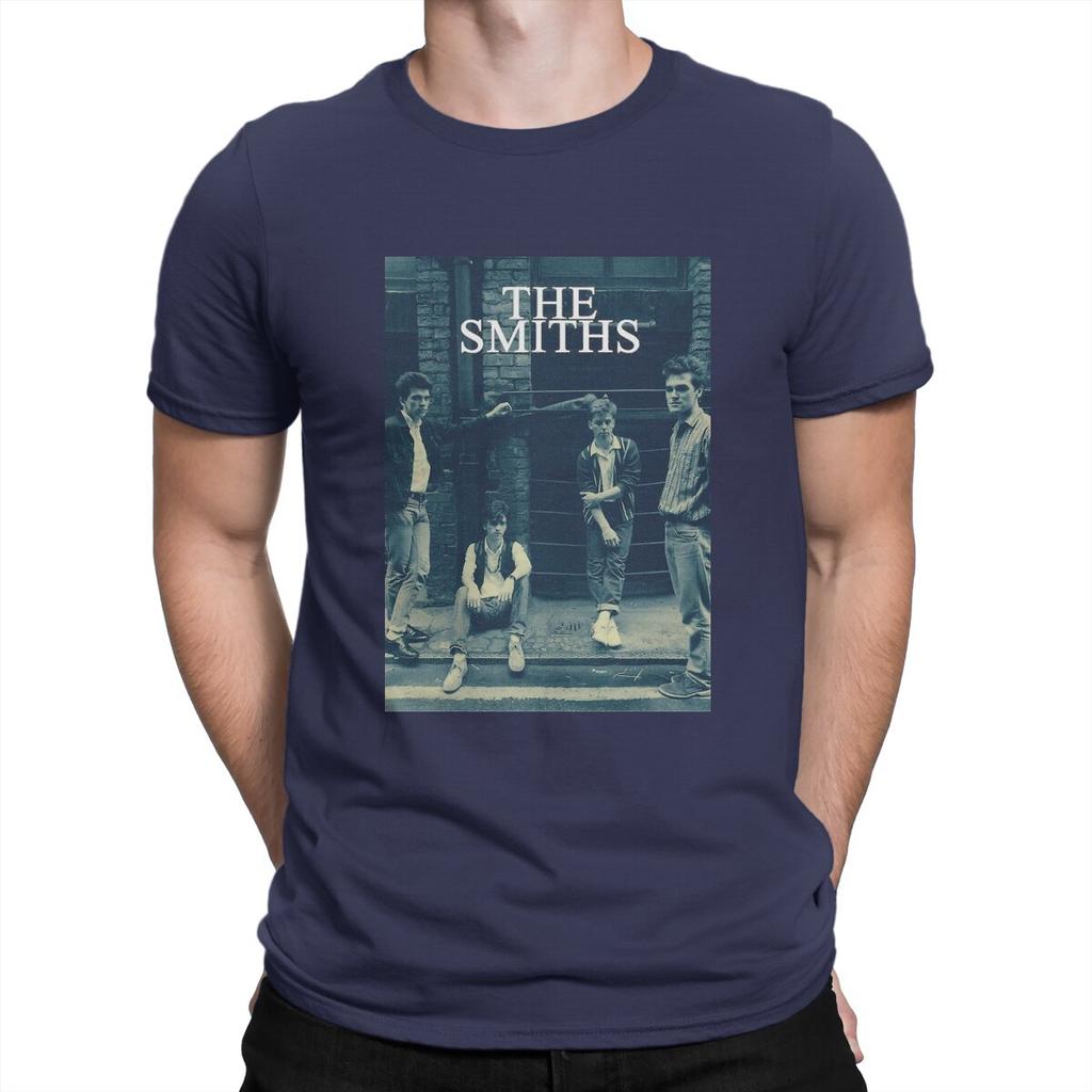 Футболки мужские с британскими рок-группами 80-х The Smiths Новинка 100% хлопок Футболки Круглый вырез Короткий рукав Футболка Оригинальная одежда