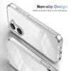 KEYSION Transparent Phone Case for VIVO Y03 Y03t Soft TPU+PC Anti-slip HD Clear Shockproof Phone Back Cover for VIVO Y18 Y28s 5G