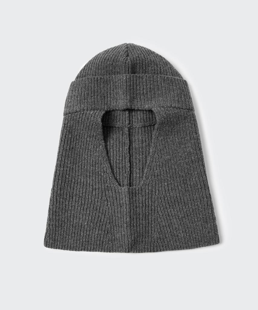 MUSINSA STANDARD Lambswool Knit Beanie Balaclava [Medium Gray]