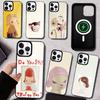 Чехол для телефона Art Y-Yoshitomo N-Nara Для iPhone 17, 16, 15, 14, 13, 12, 11 Plus, Pro Max Магнитный Для Magsafe Беспроводная Зарядка