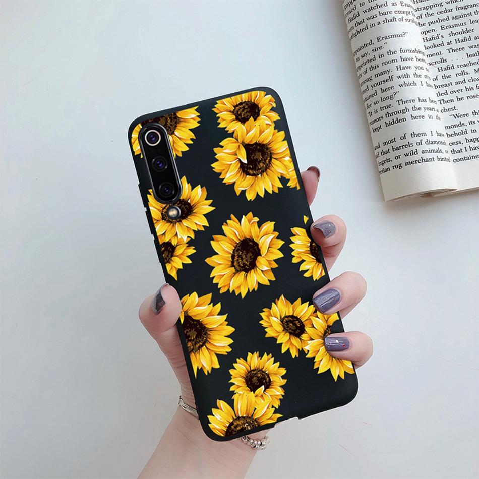 Case For Xiaomi Mi 8 9 Lite SE Fashion Silicone Love Heart Sunflower Phone Case Cute Cover Coque on Mi8 Mi9 9SE 8Lite 9Lite Case