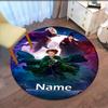 Custom Name Hocus Pocus Printed Round Rug Carpet Chair Rug Area Rug Entryway Doormats,for Office Chair Living Room Bedroom Kitchen Room.