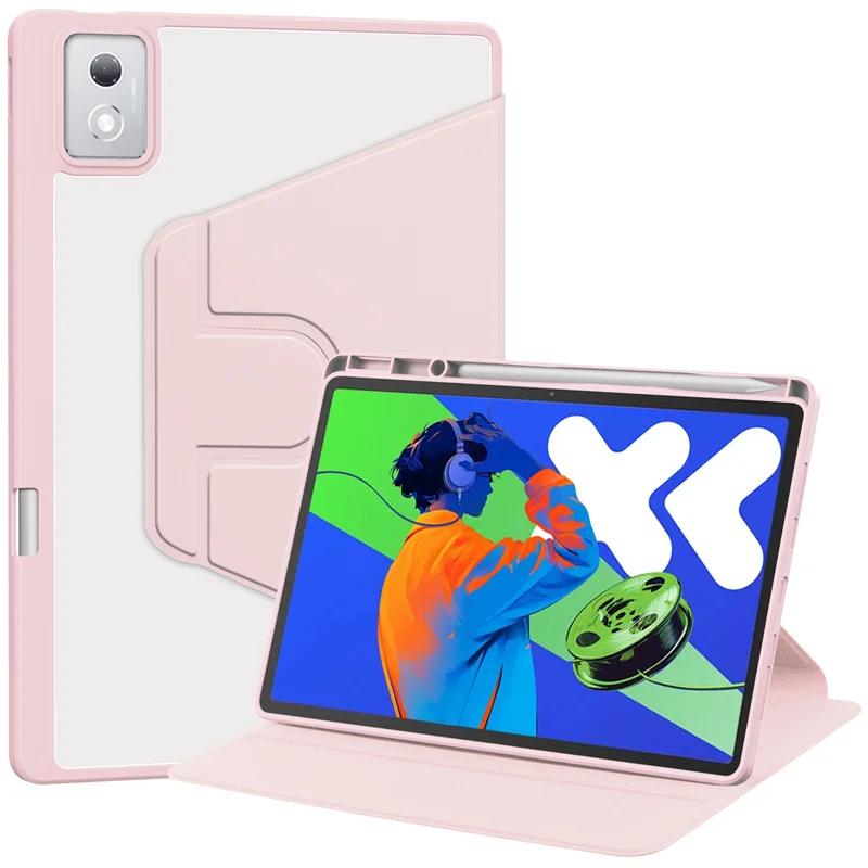 Чехол для Lenovo Idea Tab Pro с держателем для стилуса, 360 градусов вращающийся, прозрачный акриловый жесткий чехол-кожух для Idea Tab Pro 12.7 tb373fu