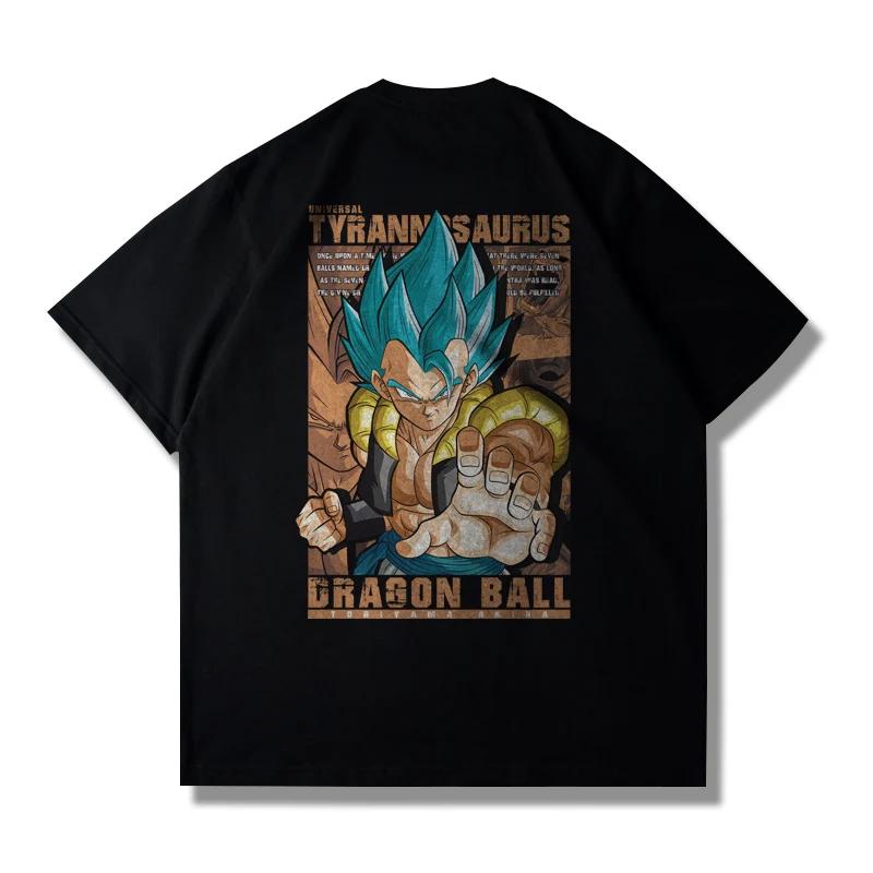 Dragon Ball Goku Shortsleeved Tshirt Unisex Large Size Loose Trendy Brand Summer Pure Cotton Unisex Parentchild Clothing