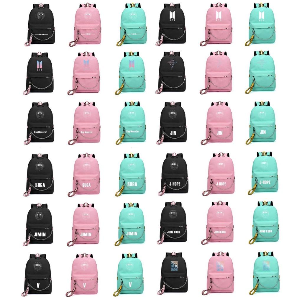 Kpop Bangtan Boys Bts Рюкзак Зарядка через USB Школьные сумки Рюкзаки Путешествия