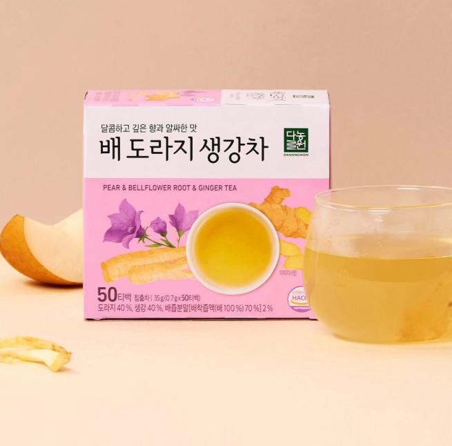 Корейский травяной чай Danongwon с грушей, колокольчиком и имбирем 0,7 г x 50 пакетиков Поддержка иммунитета