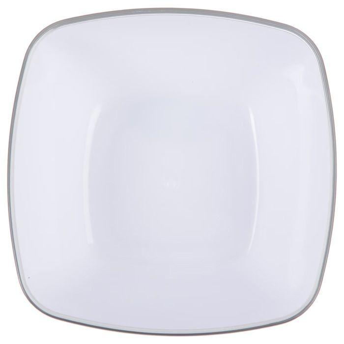 Mini saladier - Collection Square - Rouge - 19 cm - Double paroi - Polystyrène PS