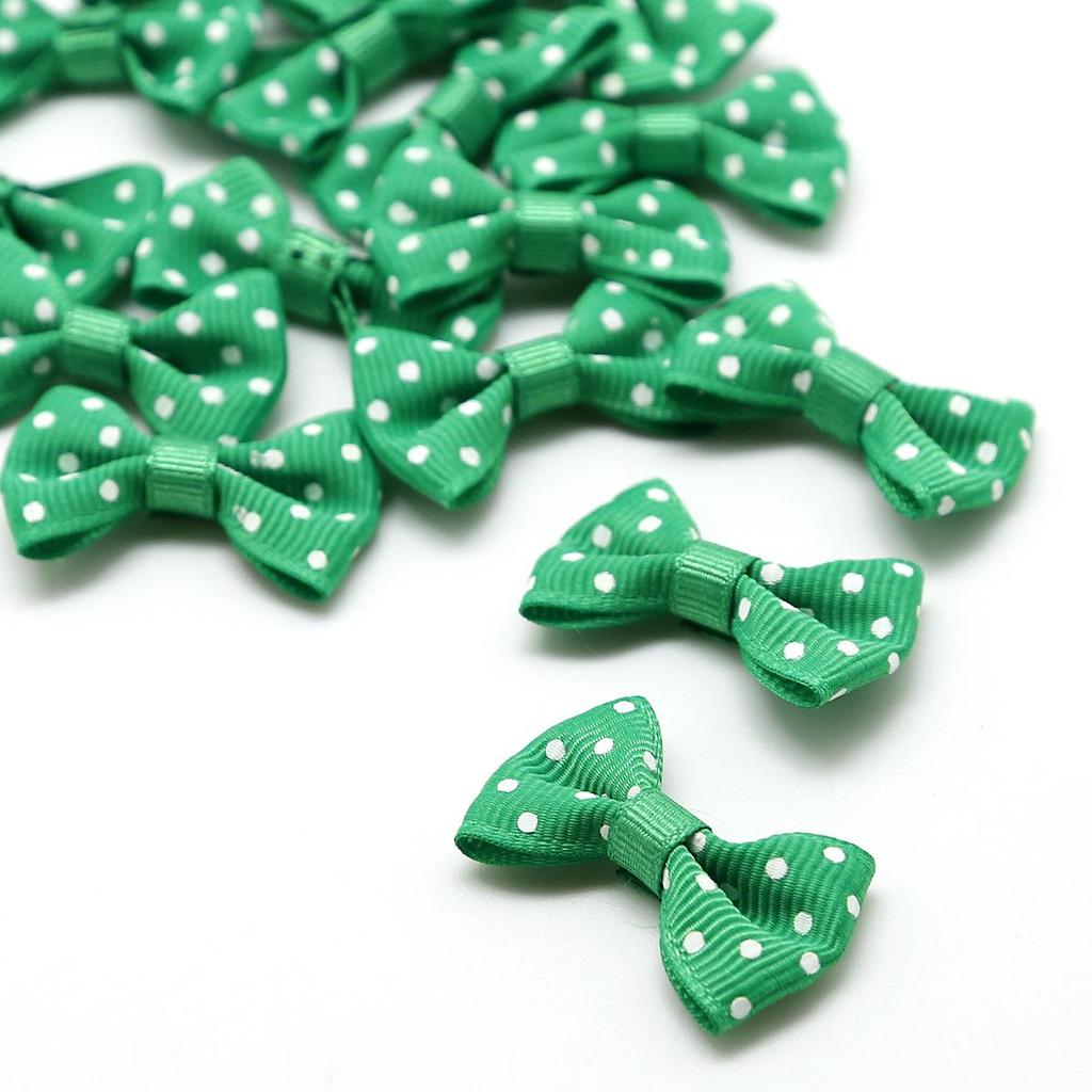 25/50Pcs Dots Satin Multi Color Grosgrain Dots Satin Ribbon Bow For Sewing Craft Wedding Bow Tie Decoration