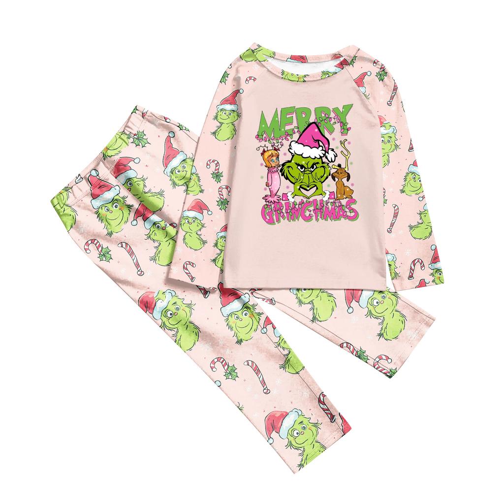 Мультяшный принт с буквами, семейный комплект с длинным рукавом, костюм родитель-ребенок, домашний костюм, осень