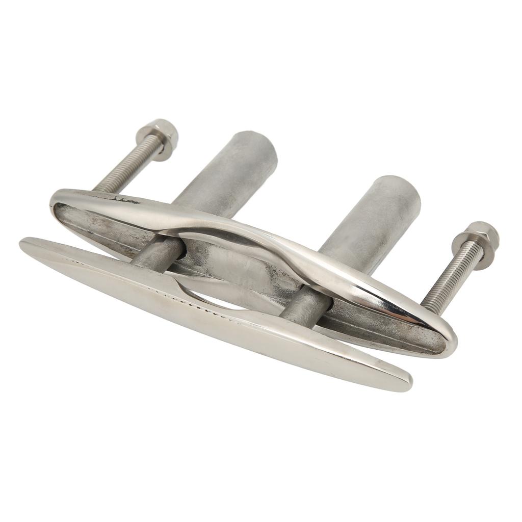 6in Pull Up Boat Cleat 316 Stainless Steel Heavy Duty Marine Dock Cleat with Locknuts for Yacht