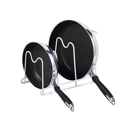 PEARL METAL Полка для хранения, Стойка для сковородок, 3 яруса, Кухонный помощник, Белый, HC-32