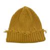 Wool hat women's fashion burr hemming knitted hat autumn and winter simple warm ear protection pullover hat men