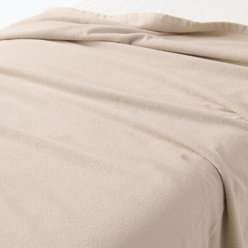 MUJI Ворсовое тканое полотенце 140 x 200 84739057 Одеяло, Маленькое, см, Бежевое,