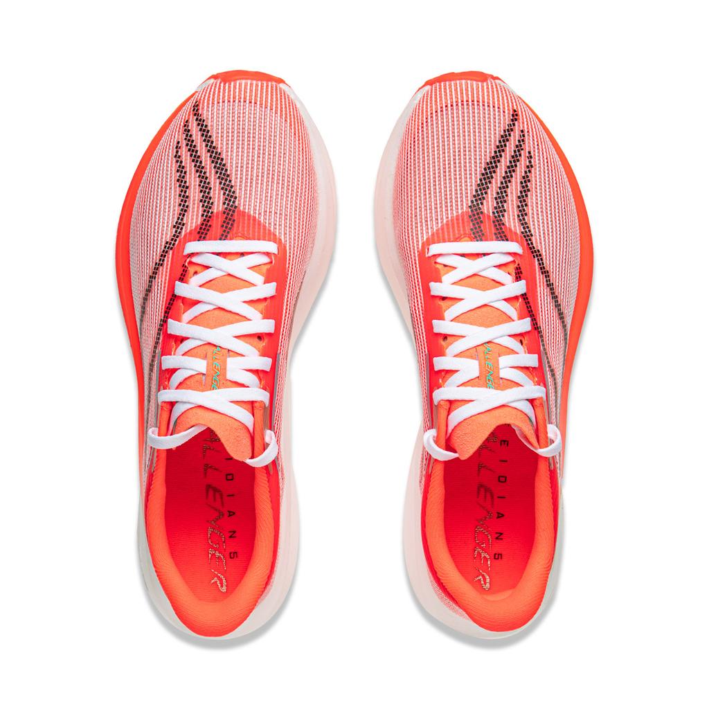 Li Ning Feidian 5 Challenger Низкие Кроссовки для бега с карбоновой пластиной для тестов и экзаменов по физической подготовке Женские Красные ARMV002-7