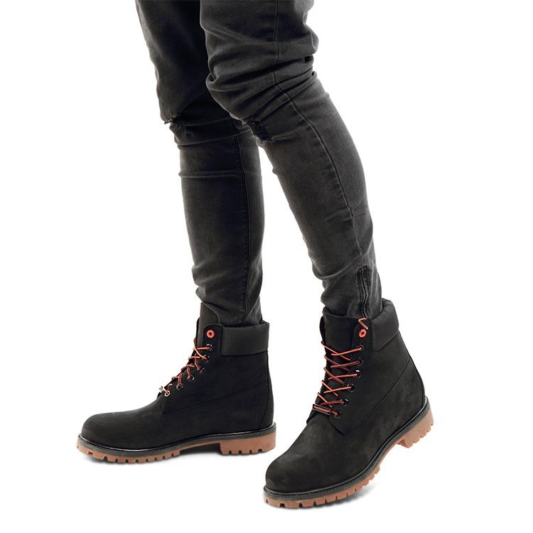 Timberland 6 Inch Premium Wide-Fit Boots 'Black Nubuck' Men's A1U7M