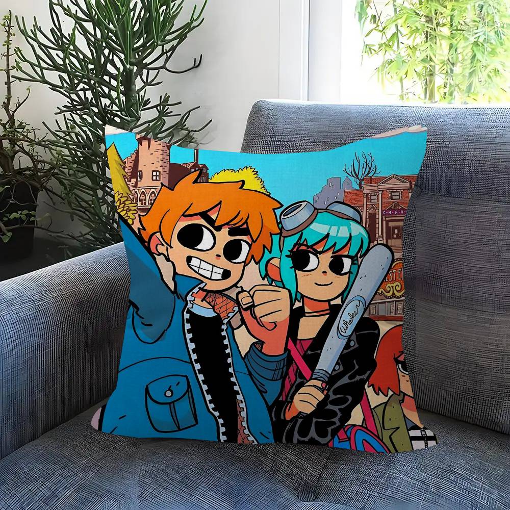 Pillowcase toon Gift Cushion Cover Bedroom Home Sofa Chair Seat Decor pillow case Vintage Movie Scott Pilgrim VS The World