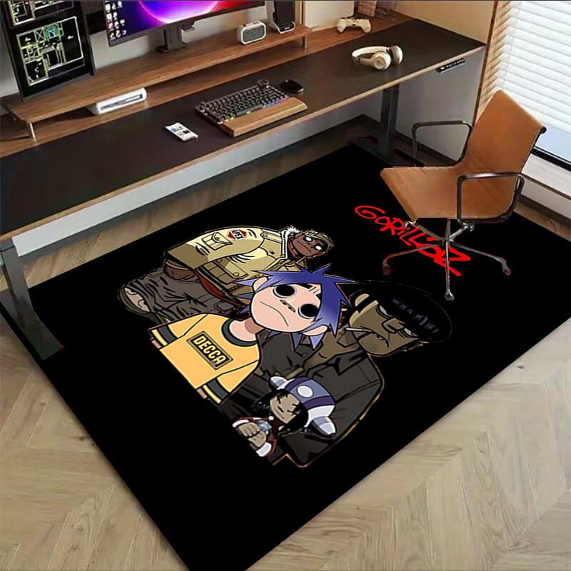 1 шт. ковер Gorillaz Decca, коврик для офиса, уличный коврик, декор для дома, ковер для зоны, фестиваль