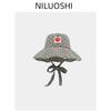 Сладкая любовь клетчатая панама женская весенне-летняя складная с широкими полями солнцезащитная от солнца таз-шляпа