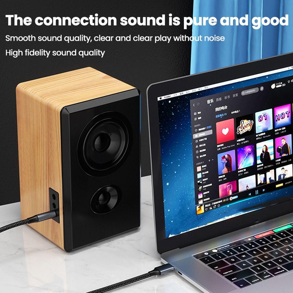 Stereo Adapter Wire Headphone USB to 3.5mm Audio Cable Aux Line Male to Male