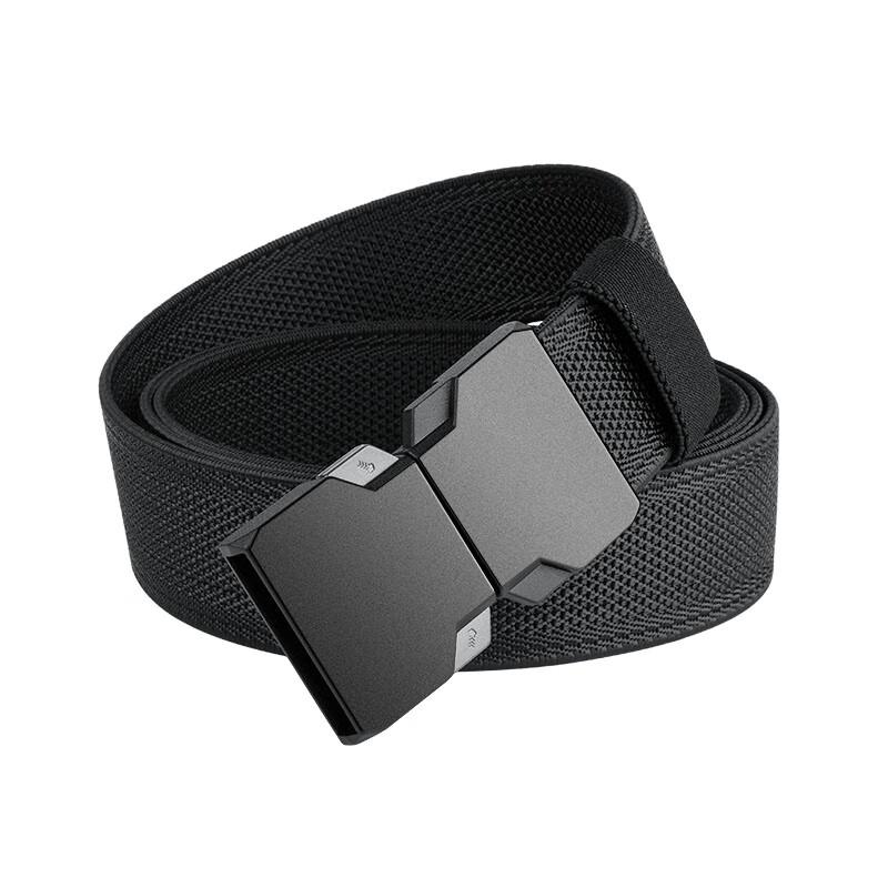 JEVI Men's Elastic Tactical Leather Belt Outdoor Sports Military Training Belt Business Casual Pants Belt for Men and Women