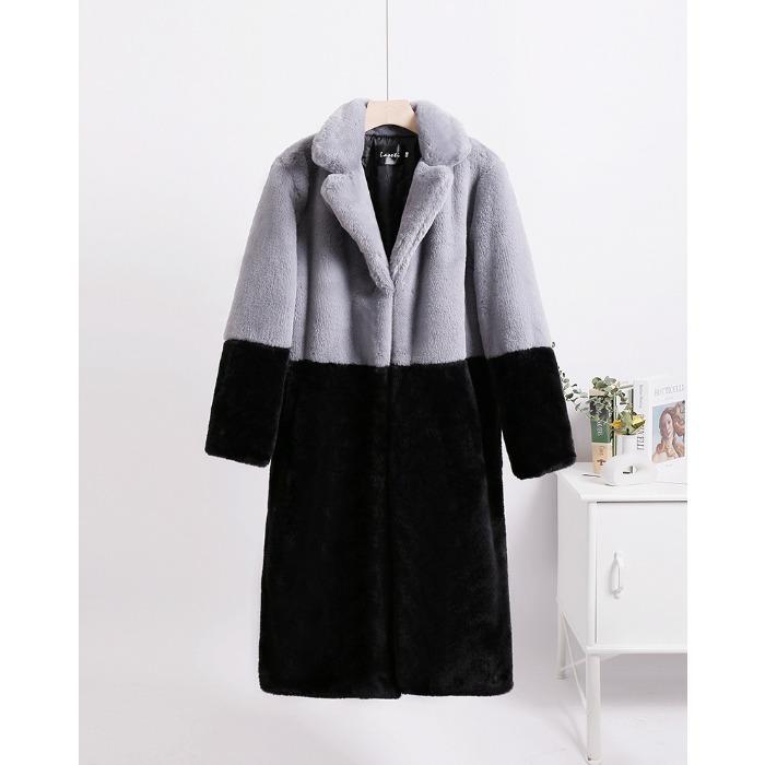 Зимнее женское пальто, свободное пальто средней длины, женское пальто с воротником для волос