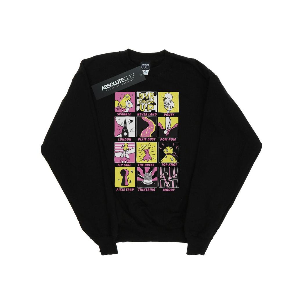 Disney Womens/Ladies Tinkerbell Squares Sweatshirt