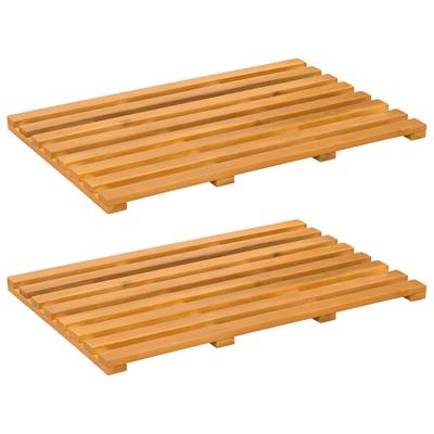 Universal Bath Mat In Brown 56 X 37 X 2.5 Cm Wood