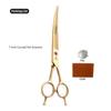 SANGELAR Professional 7 Inch Pet Curved Scissor Double-tailed Left Right Hand Pet Grooming Pet Beauty Shears Bends Shears and Warps Pet Grooming