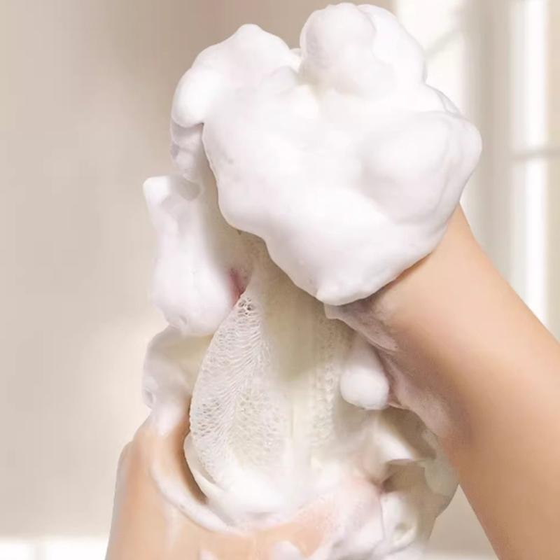 Soap Bath Balls Foam Rich Dense Elastic Drawstring Soft Comfortable Gentle Bath Balls Durable Hexagonal Elastic Mesh Bath Balls