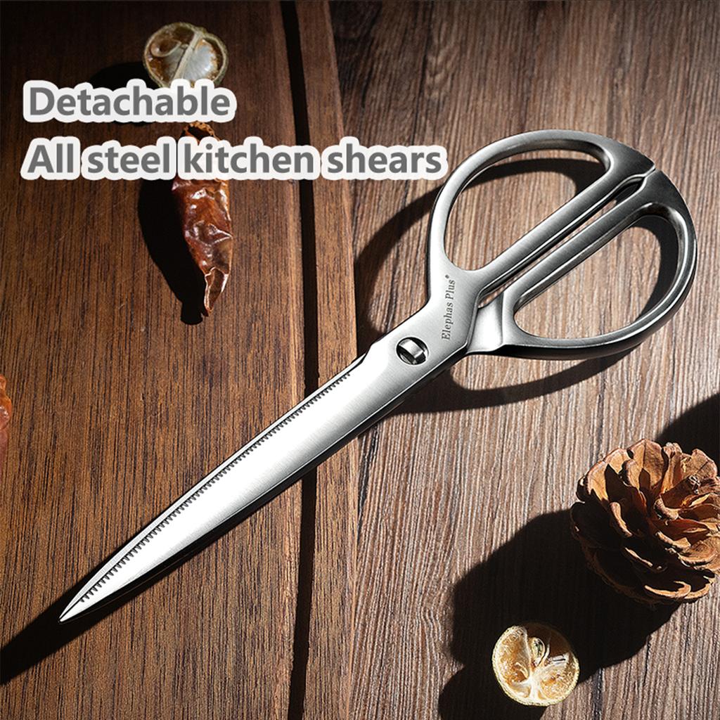 Elephas Plus All Steel Kitchen Shears - Minimalist One-Piece Design Poultry Scissors for Meat Fish Rustproof Easy-Clean5